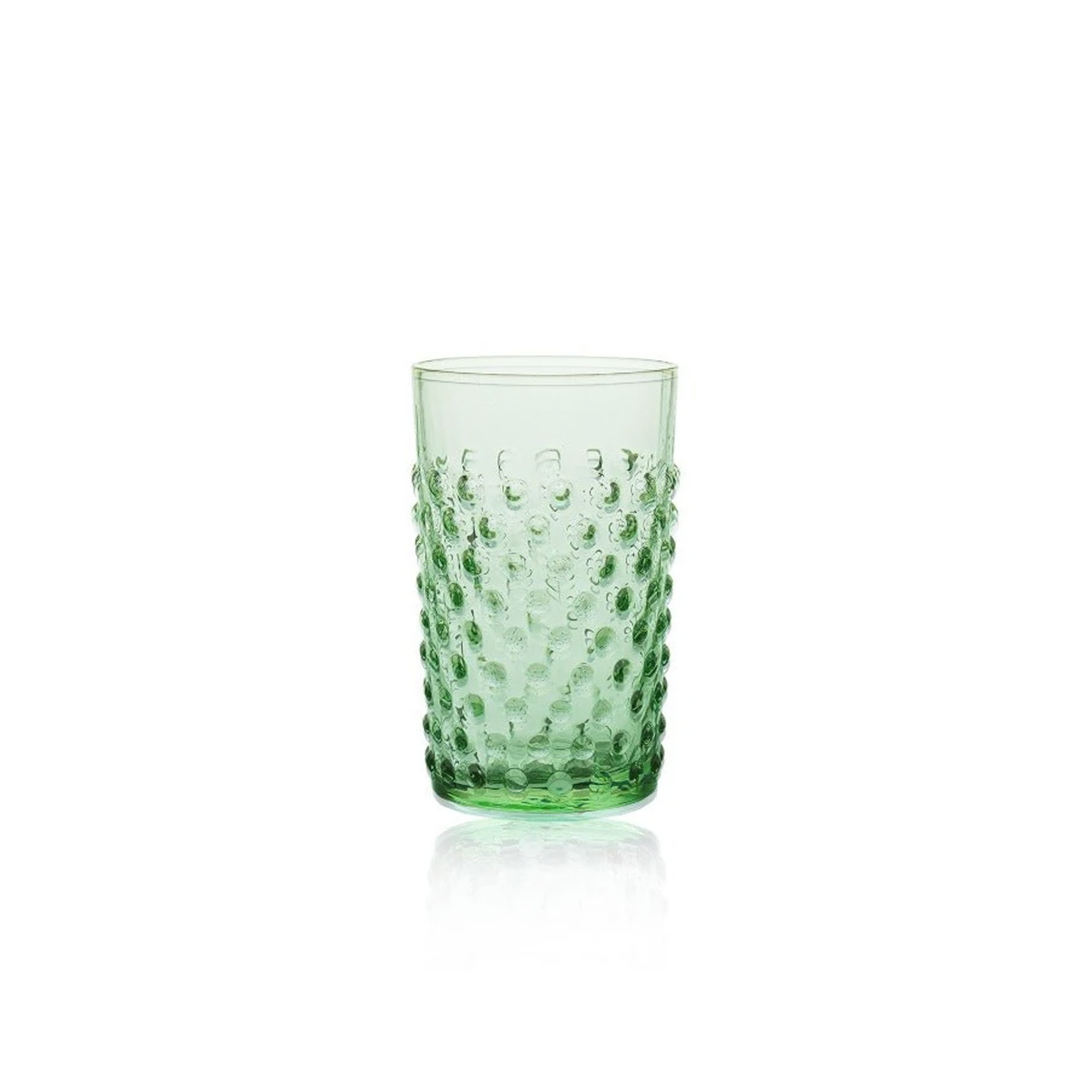 Light Green Hobnail Glass Set